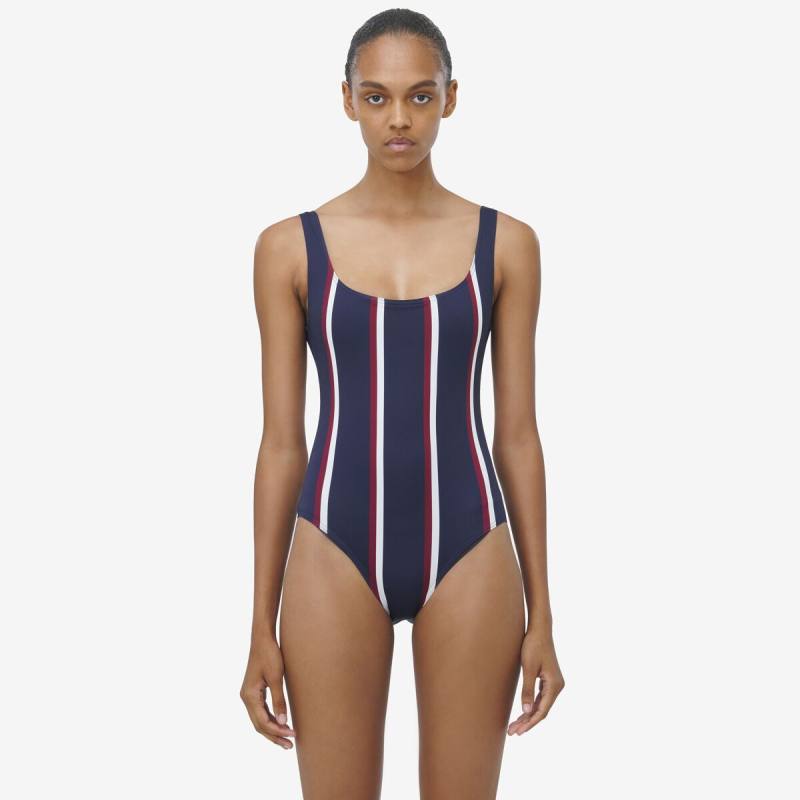 ALEXANDER MCQUEEN - College Stripe Swimsuit - Item 8174633E88Q4173